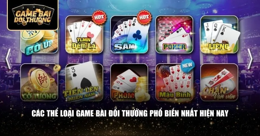 Các thể loại game bài được đông đảo người chơi yêu thích